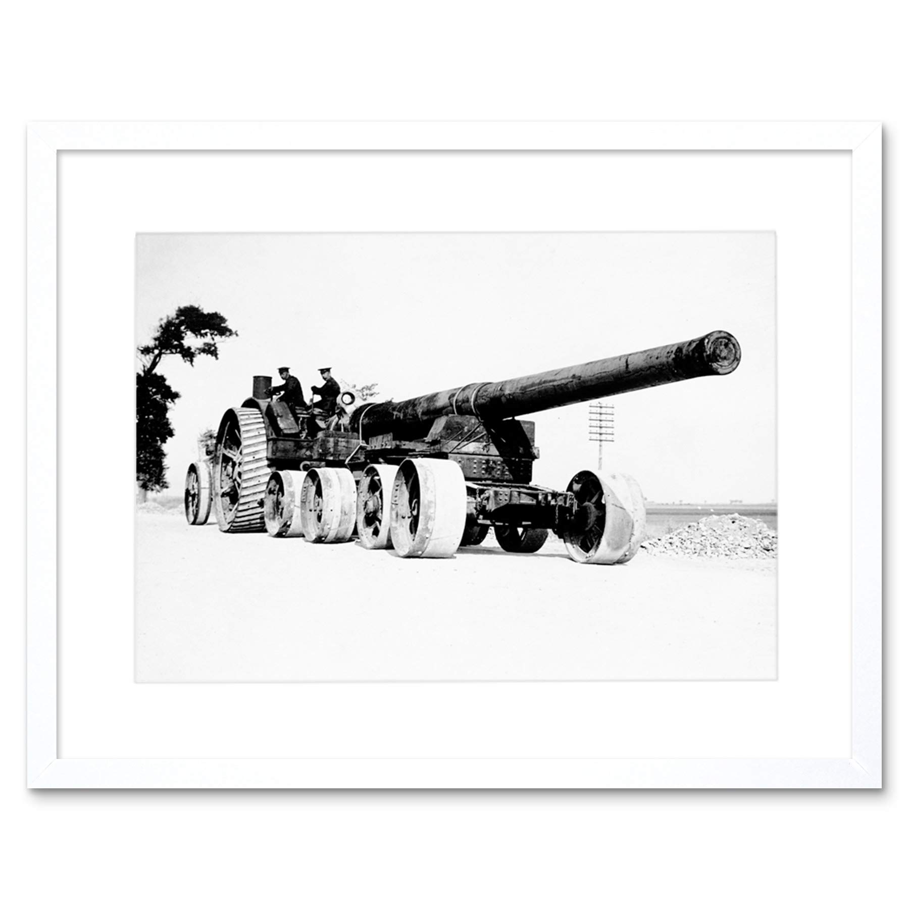 Wee Blue Coo War WWI UK British Gun Flanders Ypres Cannon Artillery Framed Wall Art Print