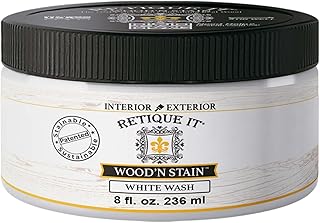 Retique It Wood'nStain - Liquid Wood Gel Stain Interior/Exterior (08 oz (Half-Pint), 99 White Wash)