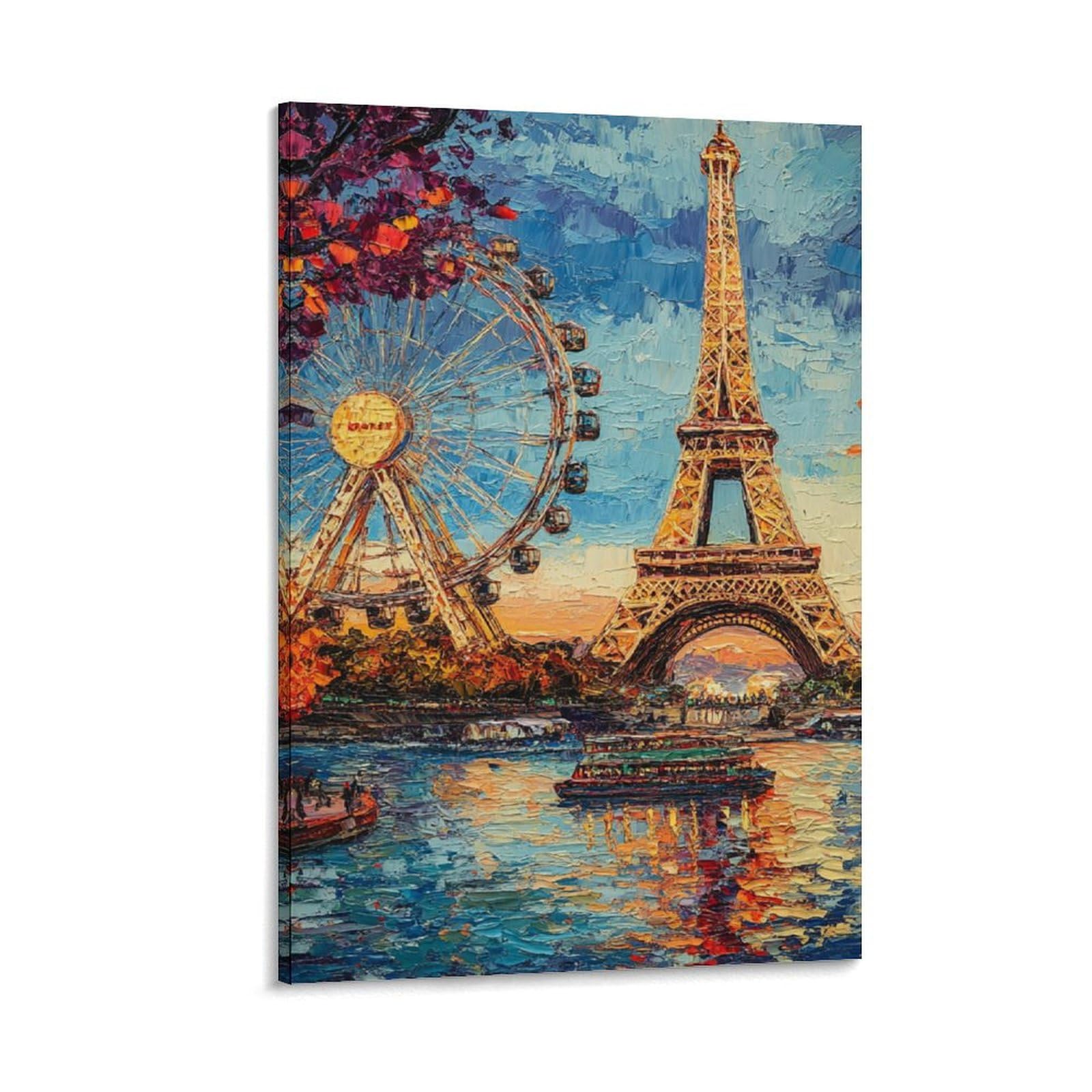 Impression Sur Toile Tour Eiffel Idéale pour un Salon Moderne