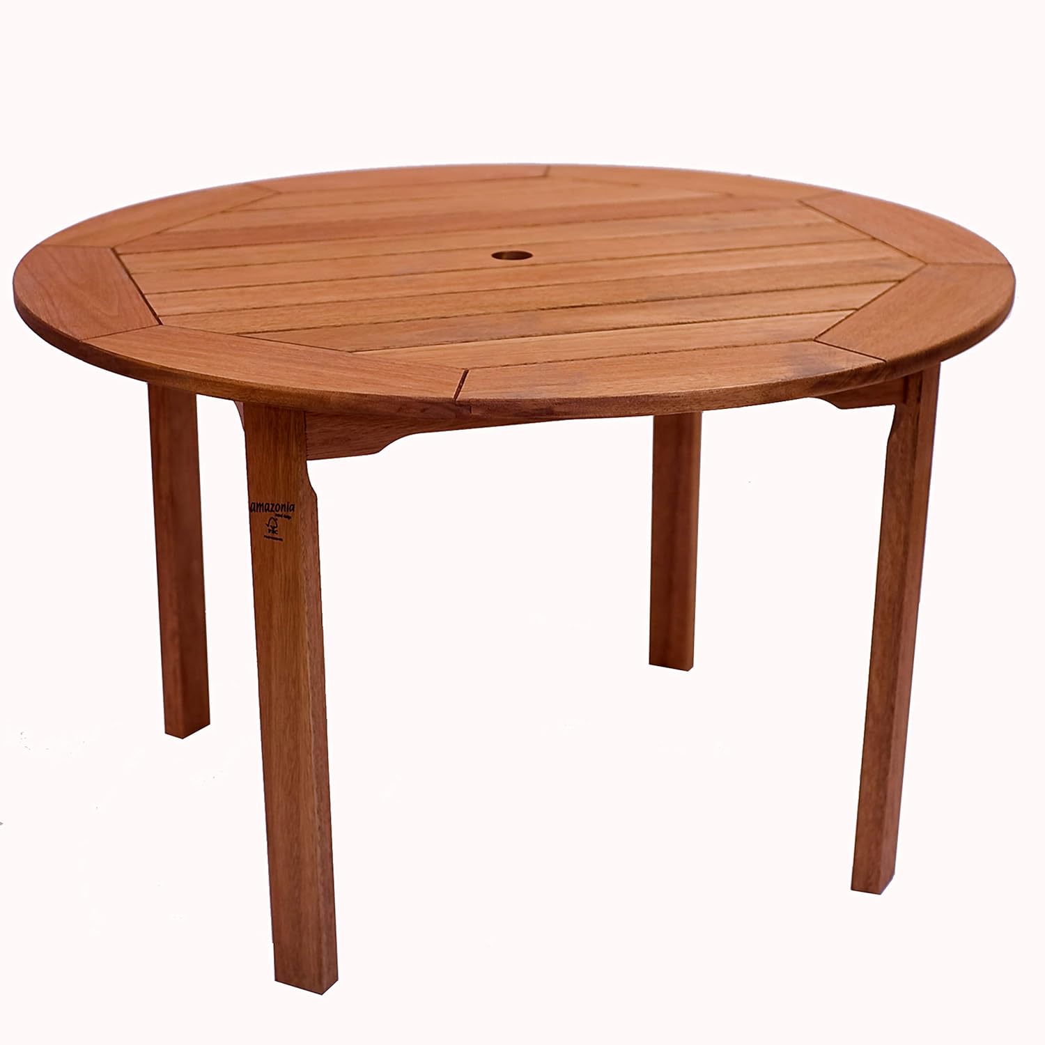 ia Arizona 5 Piece Round Patio Dining Set | Eucalyptus Wood | Ideal for Outdoors and Indoors : Patio, Lawn & Garden