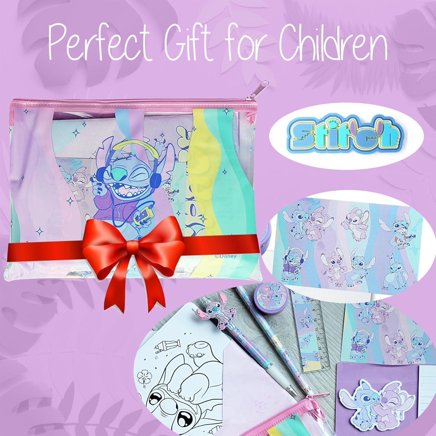 Disney Stitch Stationery Set, Lilo and Stitch Stationery, Stitch Colouring Set - Image 2