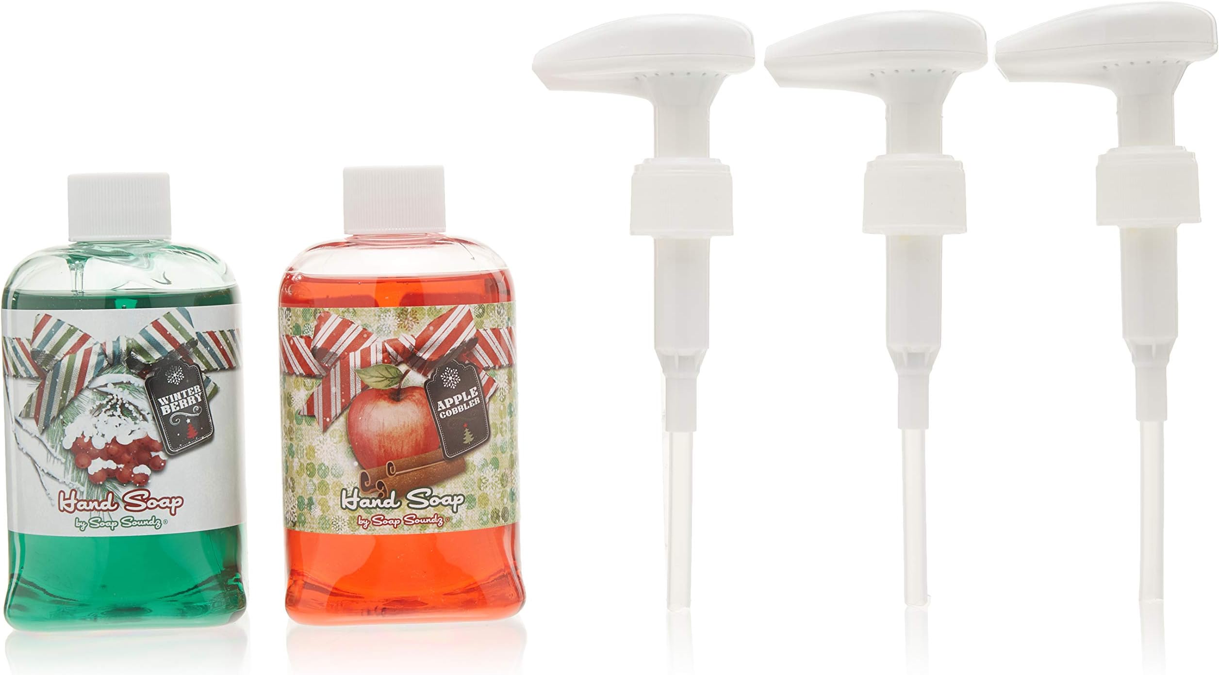(Set Of 3) 8.5oz Christmas Soap Dispenser with Music Pump For Liquid Soap, Bathroom, Sink, Home Decor, Christmas Decorations, Gift
