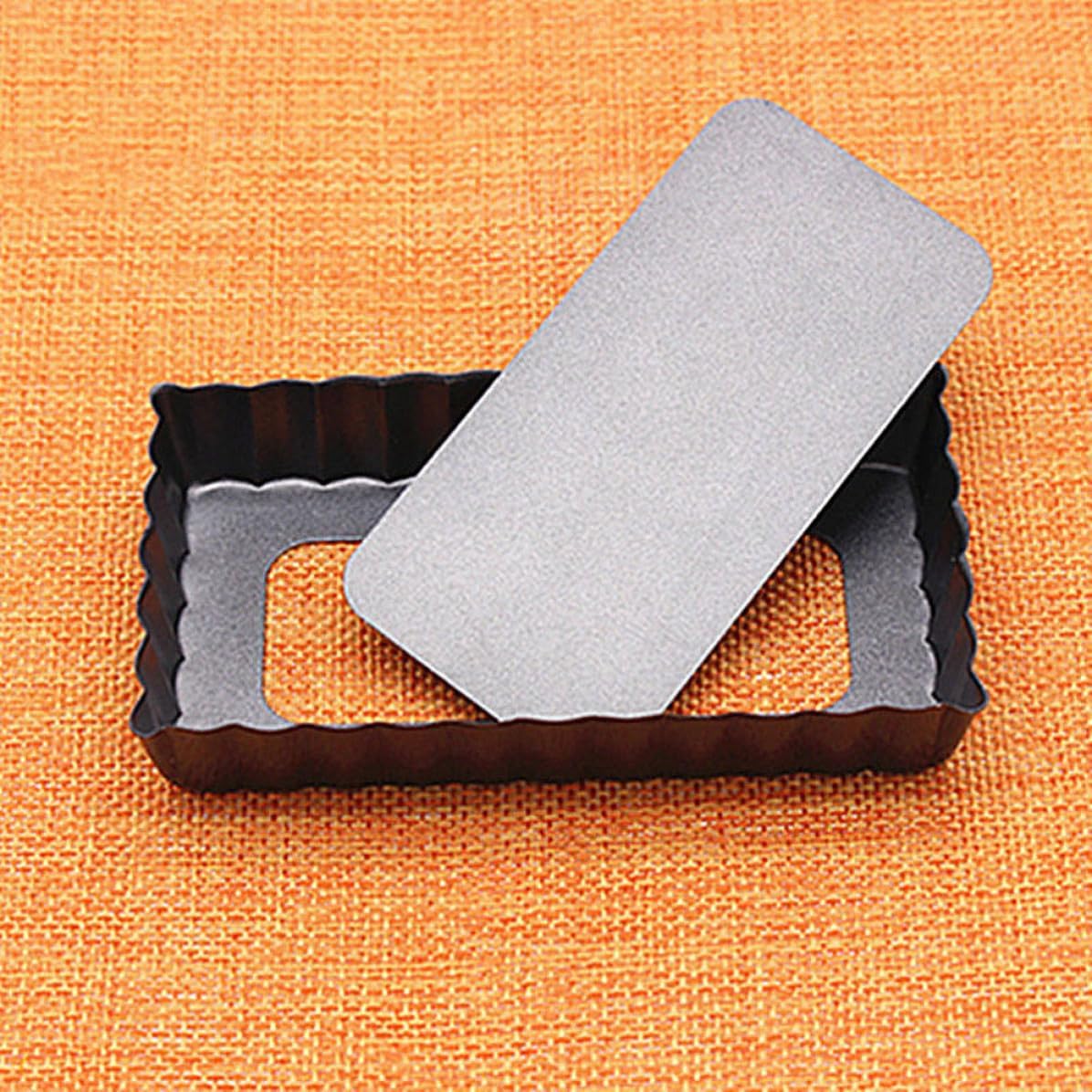 Cabilock 4pcs Inch Rectangular Nonstick Baking Pan with Removable Bottom