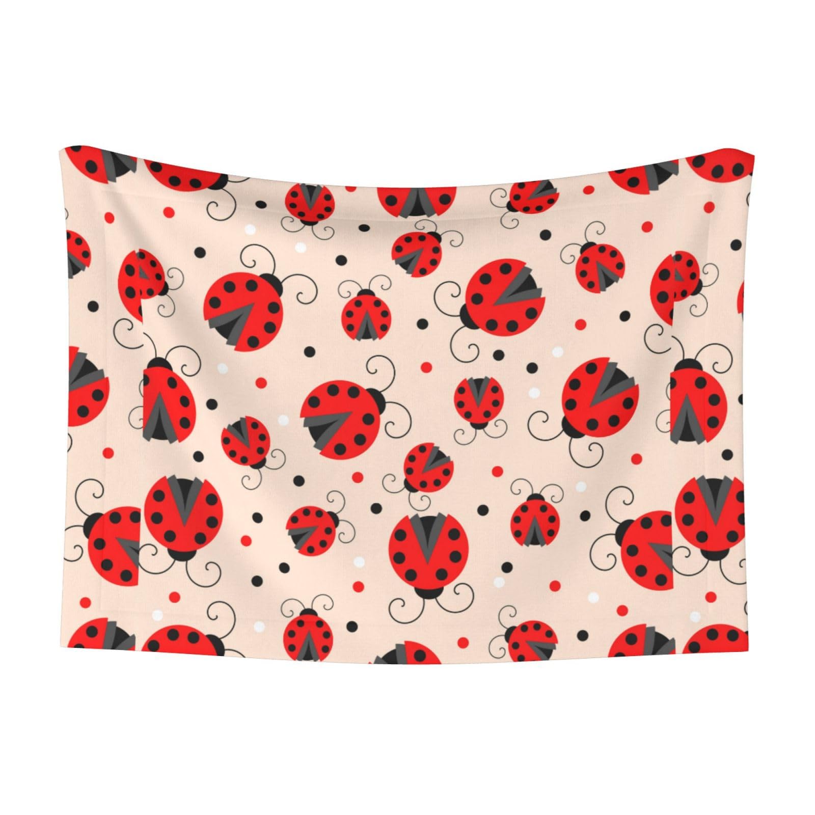 Kuilepa Red Ladybug Print Waterproof Dog Blanket,Leakproof Pet Blanket for Large Dogs, Furniture Sofa Couch Cover Protector,Reversible Washable Soft Plush-Small