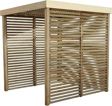 Forest Garden Wooden Modular Pergola with 3 Side Panel Pack | 1.97 x 1.97m | Pressure Treated