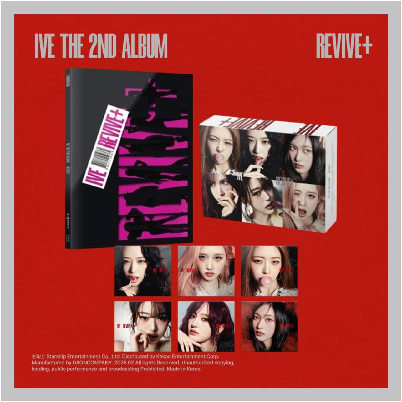 IVE REVIVE+ 2nd Album with Tracking Sealed (Digipack 6 Version Set)