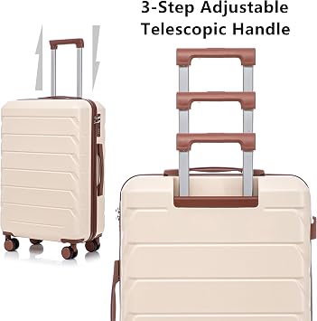 Luggages Sets 3pcs ABS Hardside Luggage Sets Spinner Wheels Suitcase with Lock