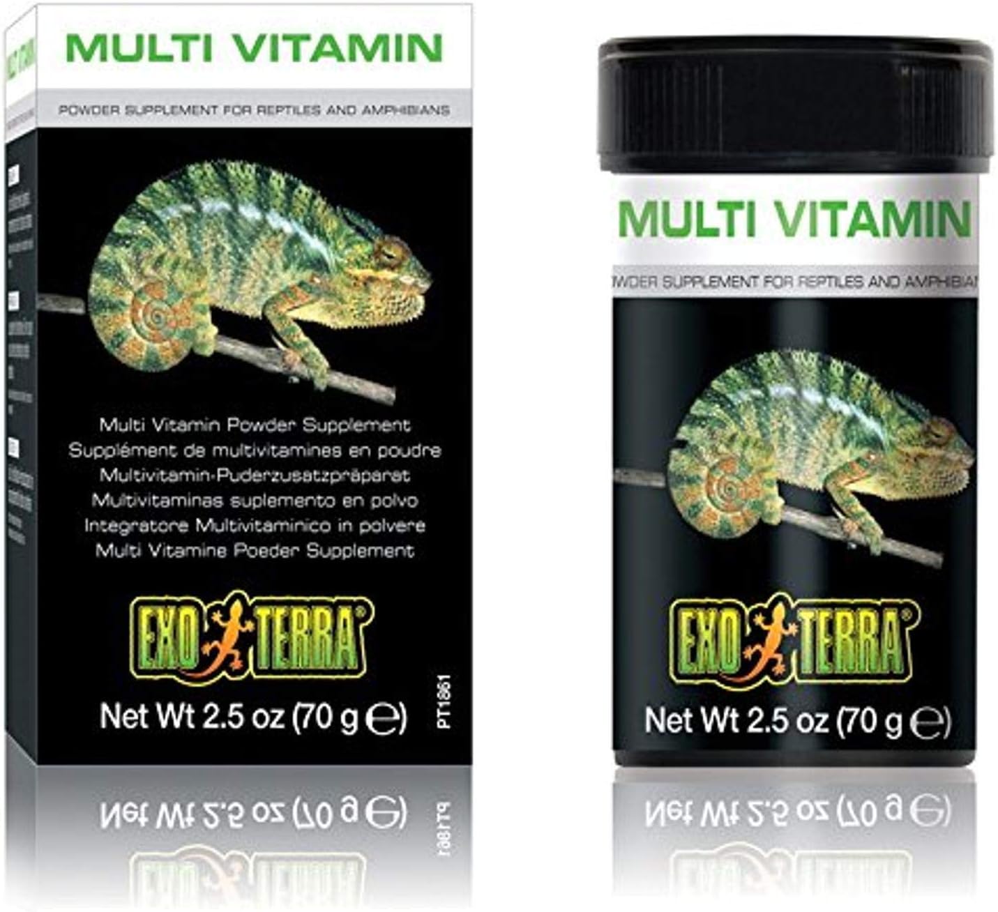 Exo Terra Multi Vitamin Powder Supplement for Reptiles and Amphibians, 2.5 Oz., PT 1861