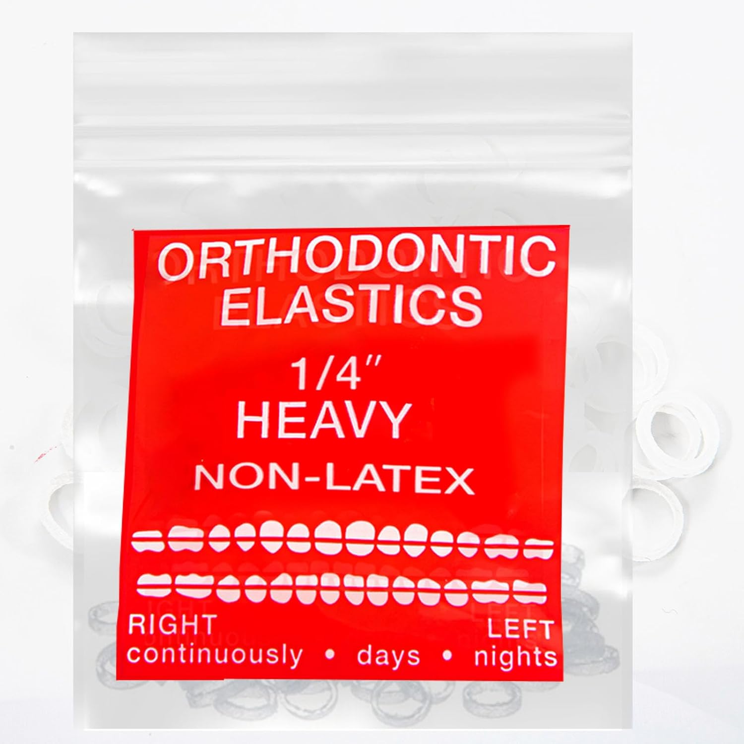 Clear NonLatex 100 counts, Intraoral Elastic Bands Orthodontic Elastics Dental