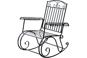 International Caravan Wrought Iron Rocking Patio Chair