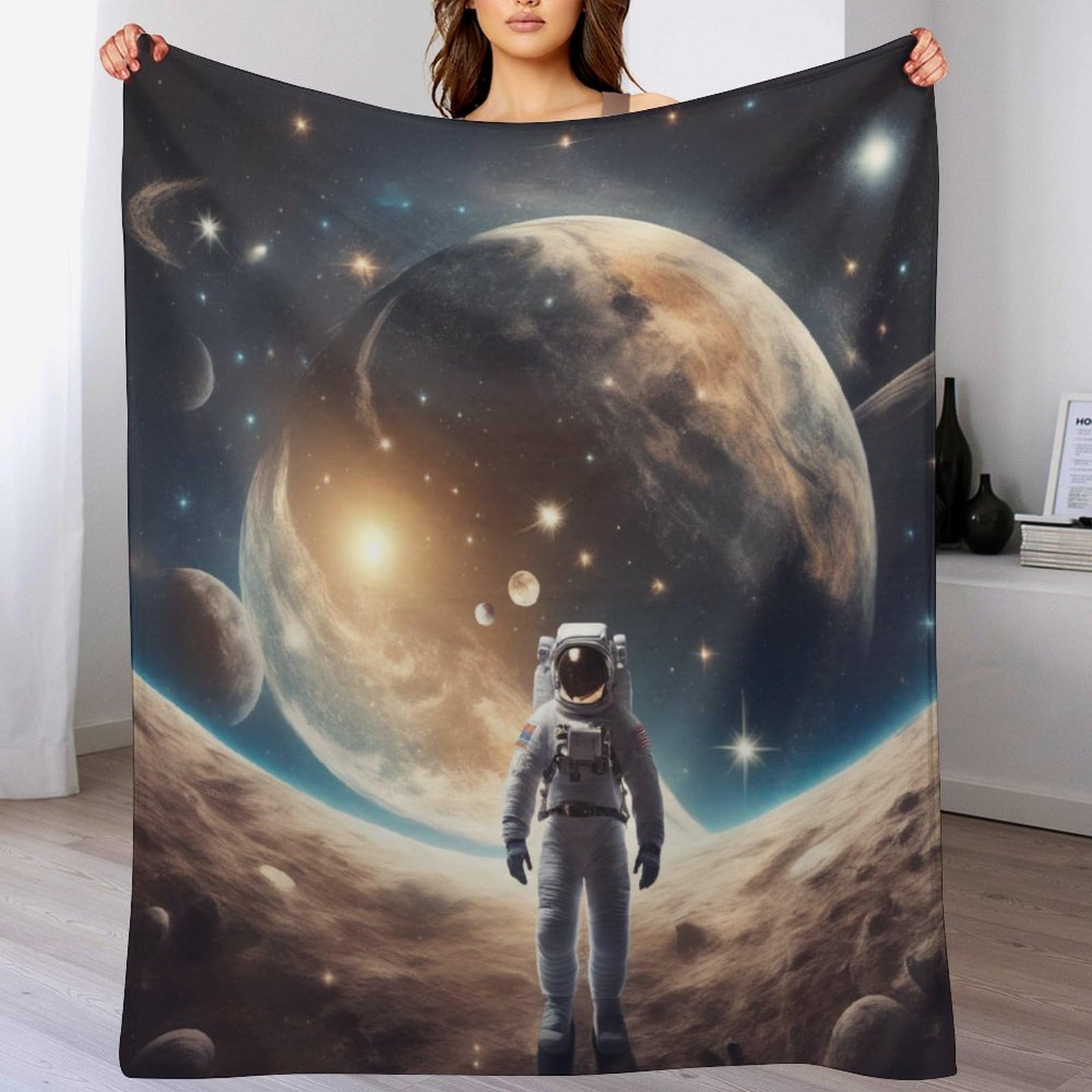 Couverture super douce astronaute : le cadeau idéal pour décorer une chambre