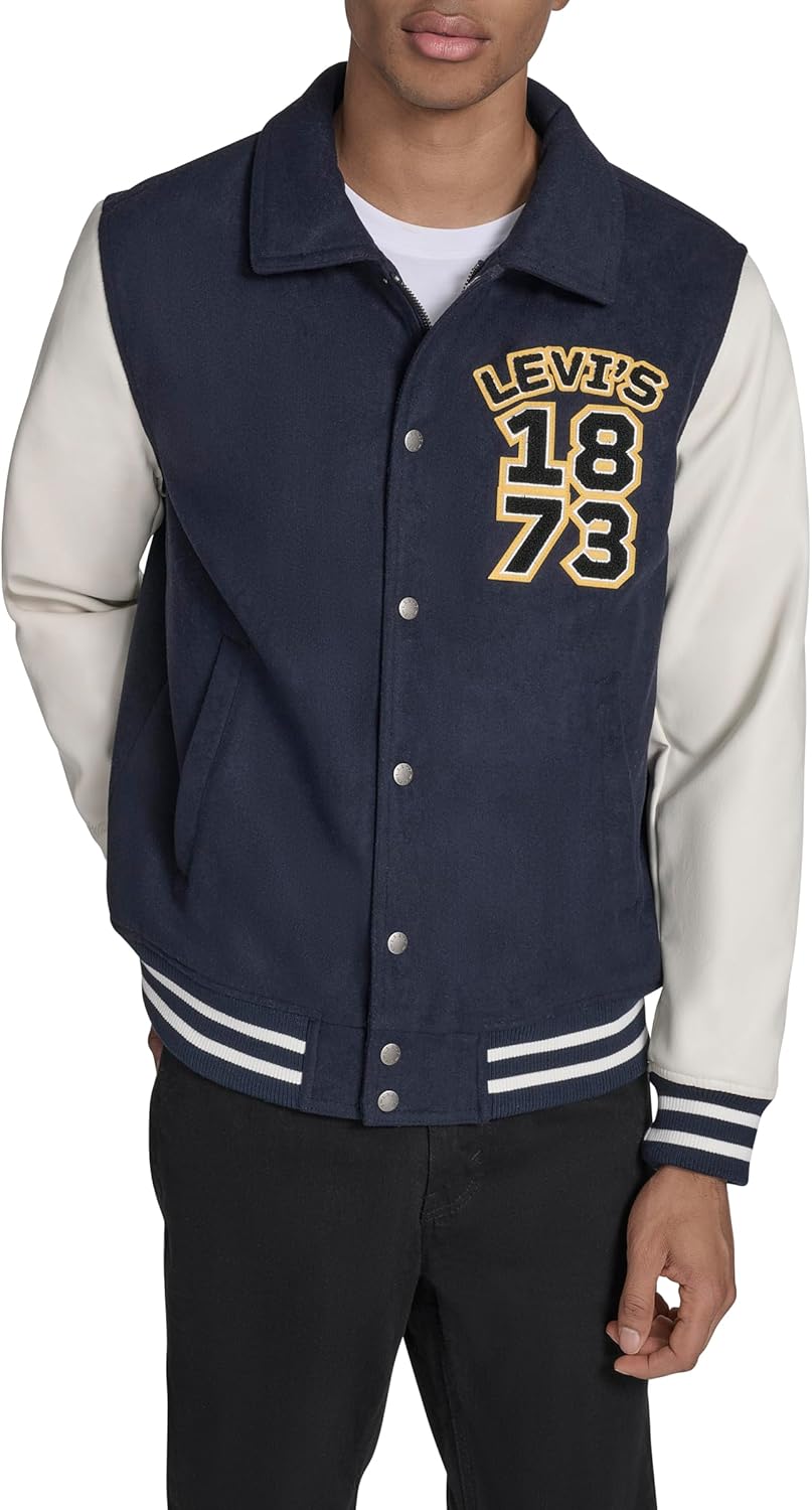 Levi's Men's Mixed Media Letterman Varsity Jacket