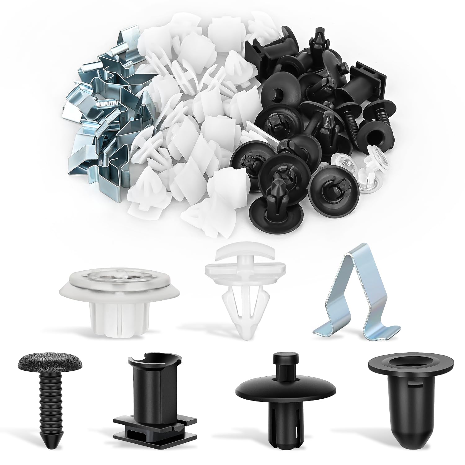 GOOACC 70Pcs Door Trim and Sill Plate Retainers Scuff Protection Moulding Clips Assortment Compatible for Audi/VW Volkswagen Polo 3C0-853-586 4A0-867-276A