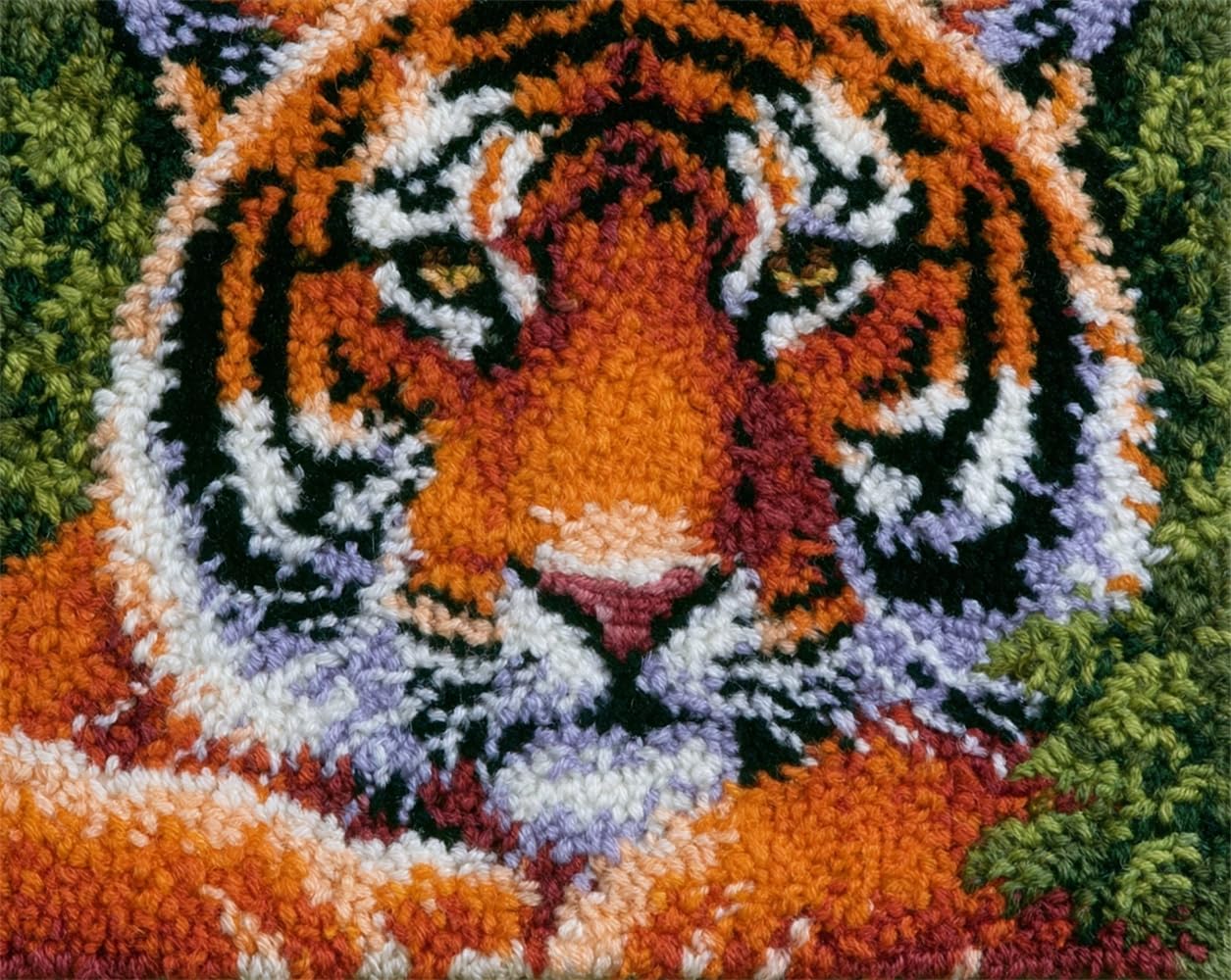 FWRTYCB Latch Hook Rug Kit,Tiger