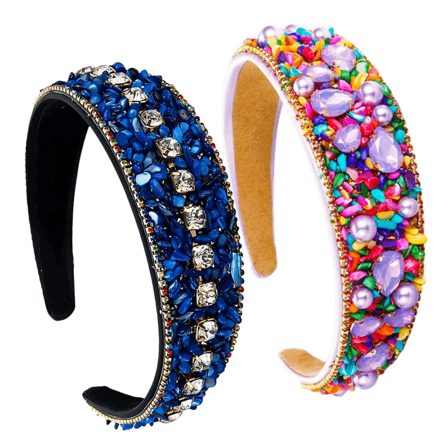 Fashion Women's Headband, Crystal Rhinestone Headband, Accessories For Women And Girls, Hair Accessories (Crystal Headband 5, 1 Count Pack of 1, Women Headband Gorgeous Retro)