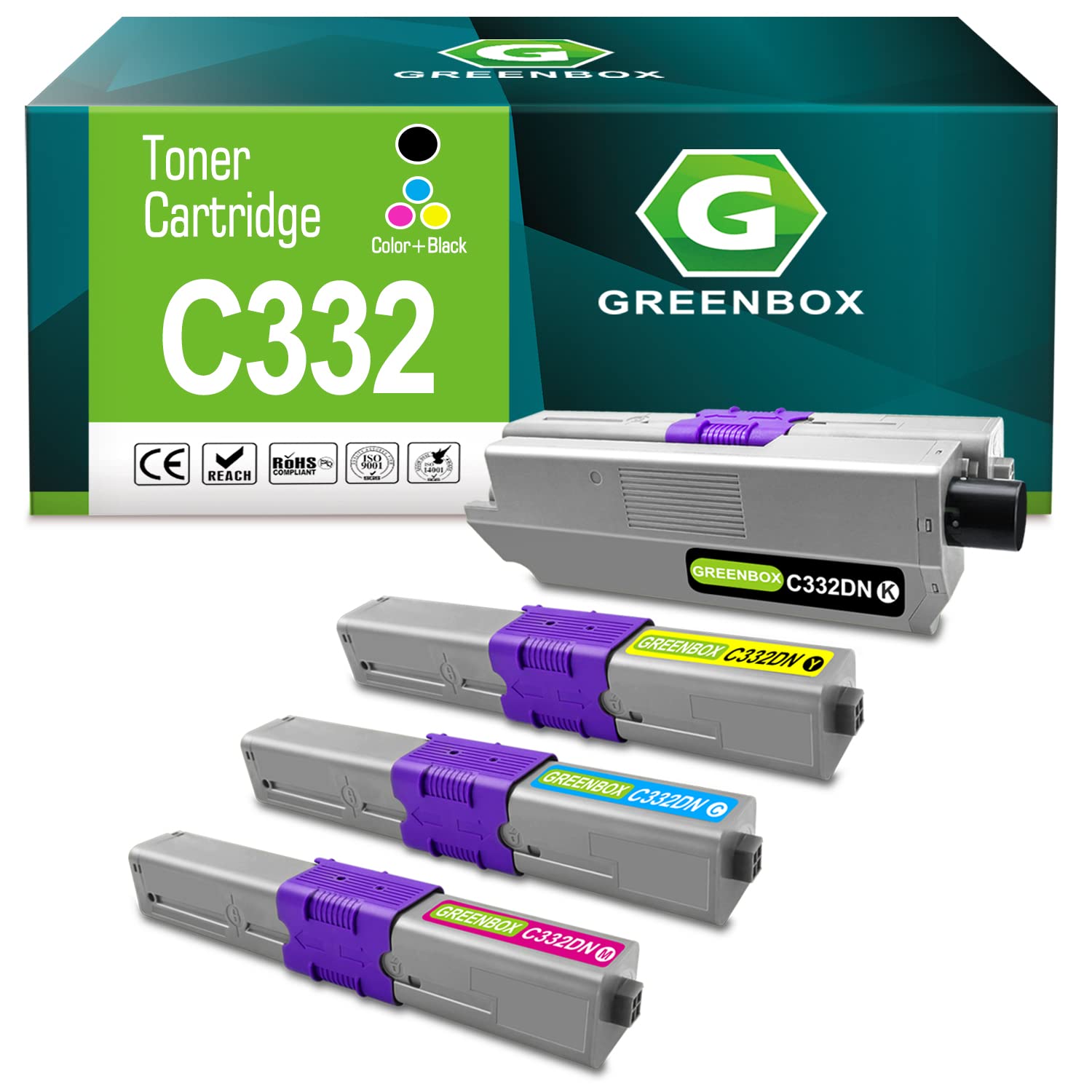Amazon | GREENBOX 再生トナーカートリッジ OKI Okidata C332dn C332