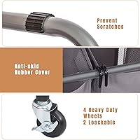 Vista 3 de STORAGE MANIAC - Clasificador de lavandería de 3 secciones con tabla de planchar plegable, carrito de lavandería resistente con ruedas y bolsas