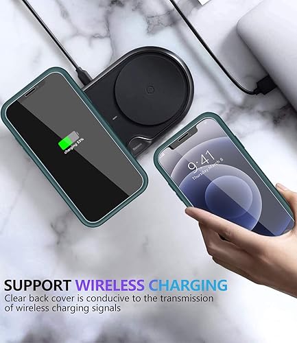 Miniatura 7 de Diverbox Funda para iPhone 12 a prueba de golpes a prueba de caídas protector de pantalla de vidrio templado, funda de protección resistente para