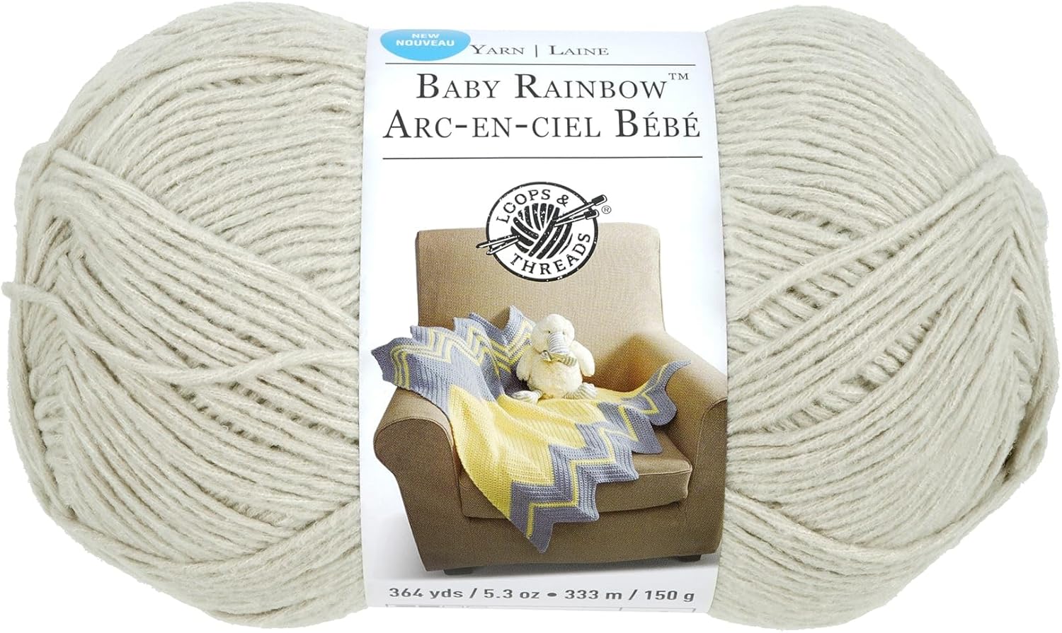 Loops & Threads Baby Breath Baby Rainbow Yarn – Medium Weight Yarn for Knitting, Crochet, Weaving, Arts & Crafts, 15 Pack