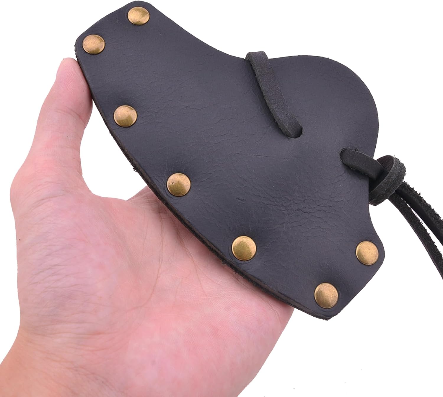 Leather Axe Sheath Holsters, Hatchet Handle Guard Cover Protection for Camping (Black, S: 2 5/8"~3 1/4")