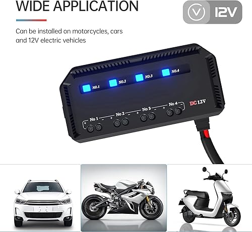 Miniatura 6 de Caja de relés, 4 vías y caja de relés, cableado rápido 12V 20A con indicador LED para motocicleta, coche, camión, RV EV