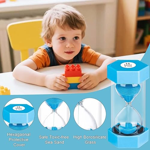 Miniatura 3 de Reloj de arena con temporizador de arena de 1 minuto, reloj de arena irrompible de 3.3 ft, reloj de arena de plástico de 1 minuto, reloj de arena de