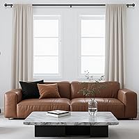 Vista 3 de Hei!Dear Barras de cortina para ventanas de 28 a 48 pulgadas (2.3 a 4 pies), ajustable de 5/8 pulgadas, barra de cortina decorativa de alta