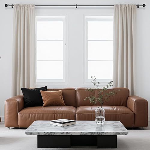 Miniatura 3 de Hei!Dear Barras de cortina para ventanas de 28 a 48 pulgadas (2.3 a 4 pies), ajustable de 58 pulgadas, barra de cortina decorativa de alta