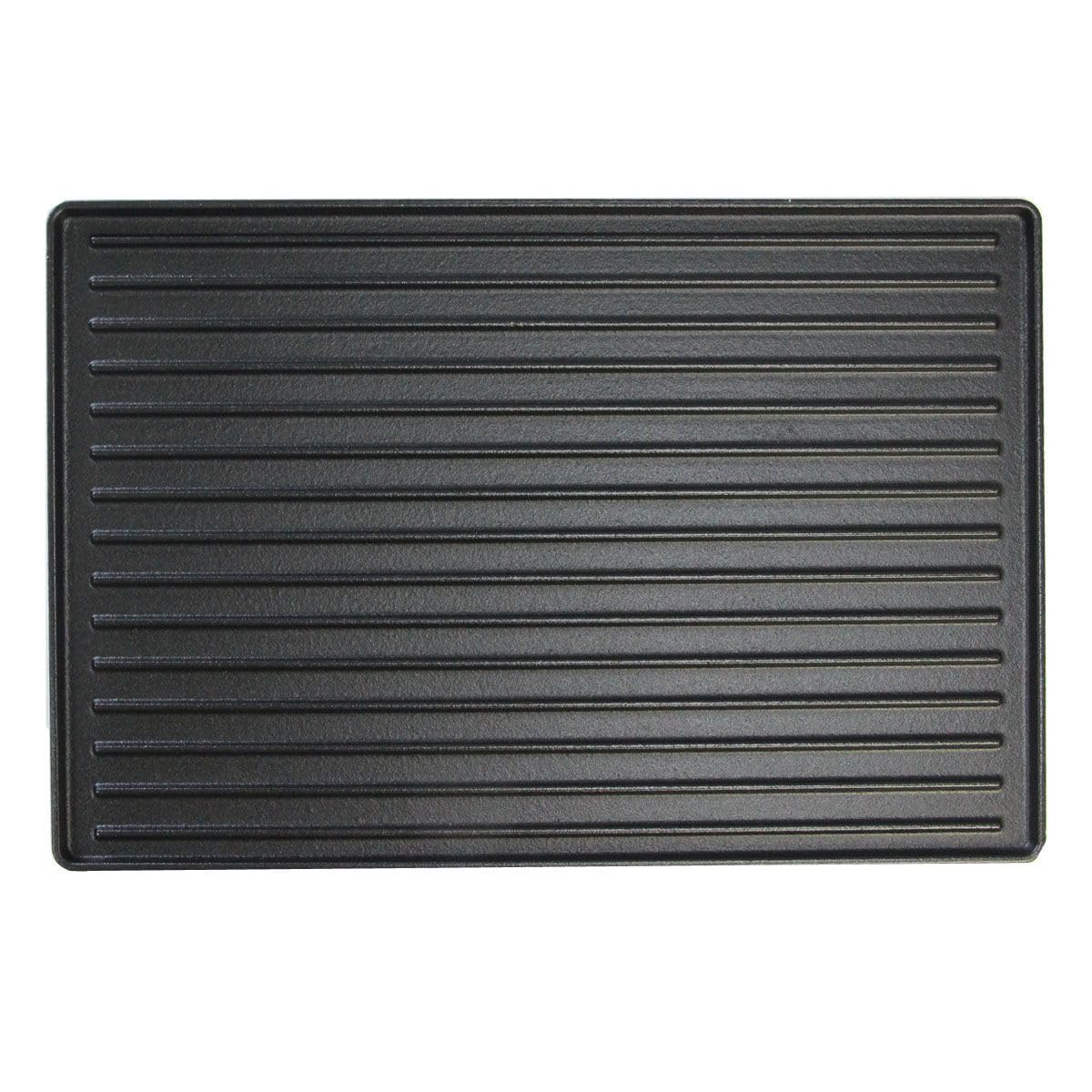 CHEFGASTRO Wende-Grillplatte Gusseisen für Santos S-Serie, 43 x 37,5 cm Plancha Pizzaplatte für Gasgrill
