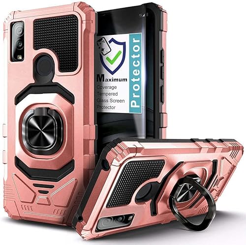 Miniatura 6 de Rome Tech Funda diseñada para Kyocera DuraSport 5G UW (2021) con soporte, funda de armadura resistente con soporte, funda DuraSport 5G UW de grado