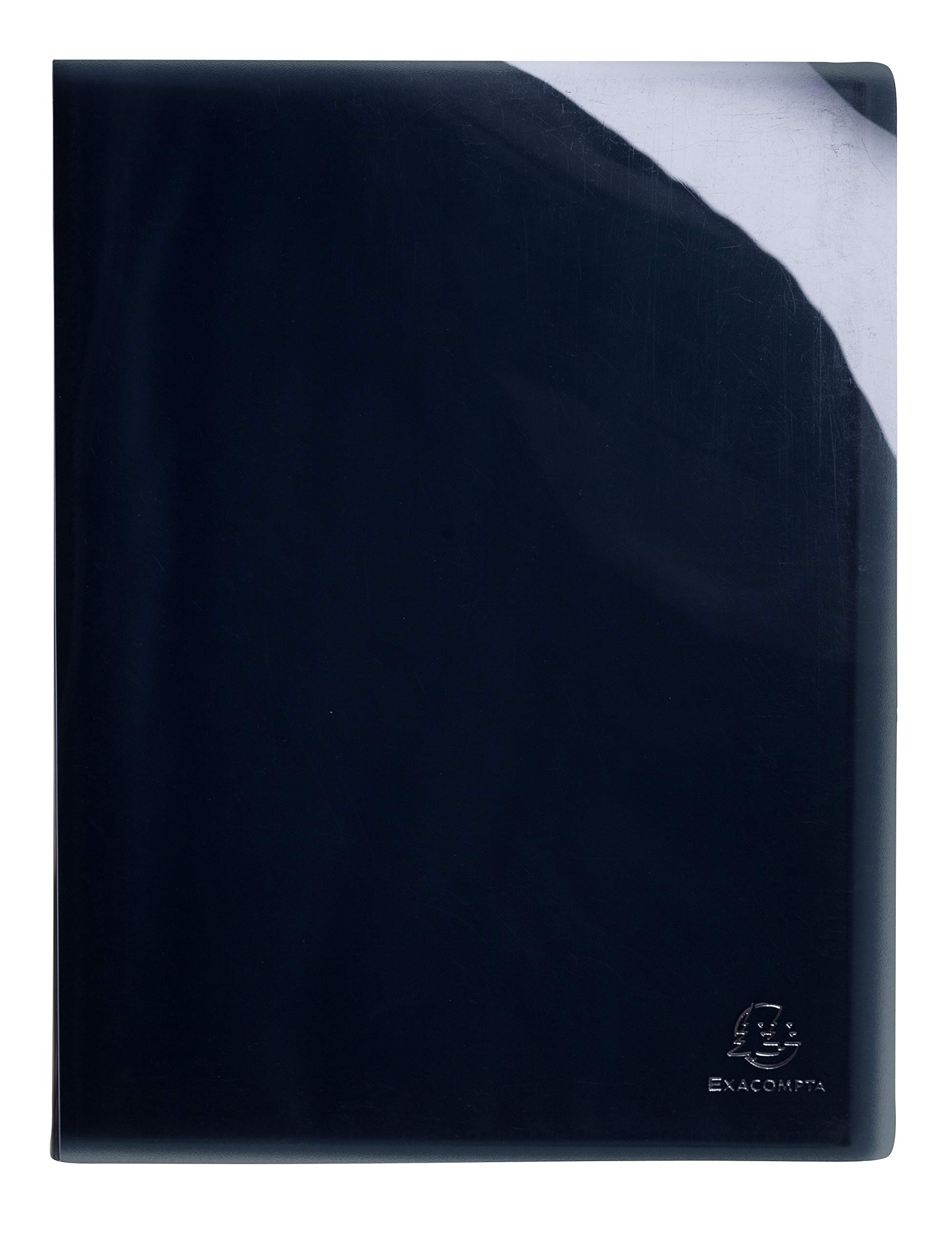 Exacompta - Ref 85671E - Iderama Collection - Semi-Rigid Display Book - 240 x 320mm in Size, Suitable for A4 Documents, 20 Pockets, 0.5mm Polypropylene - Black