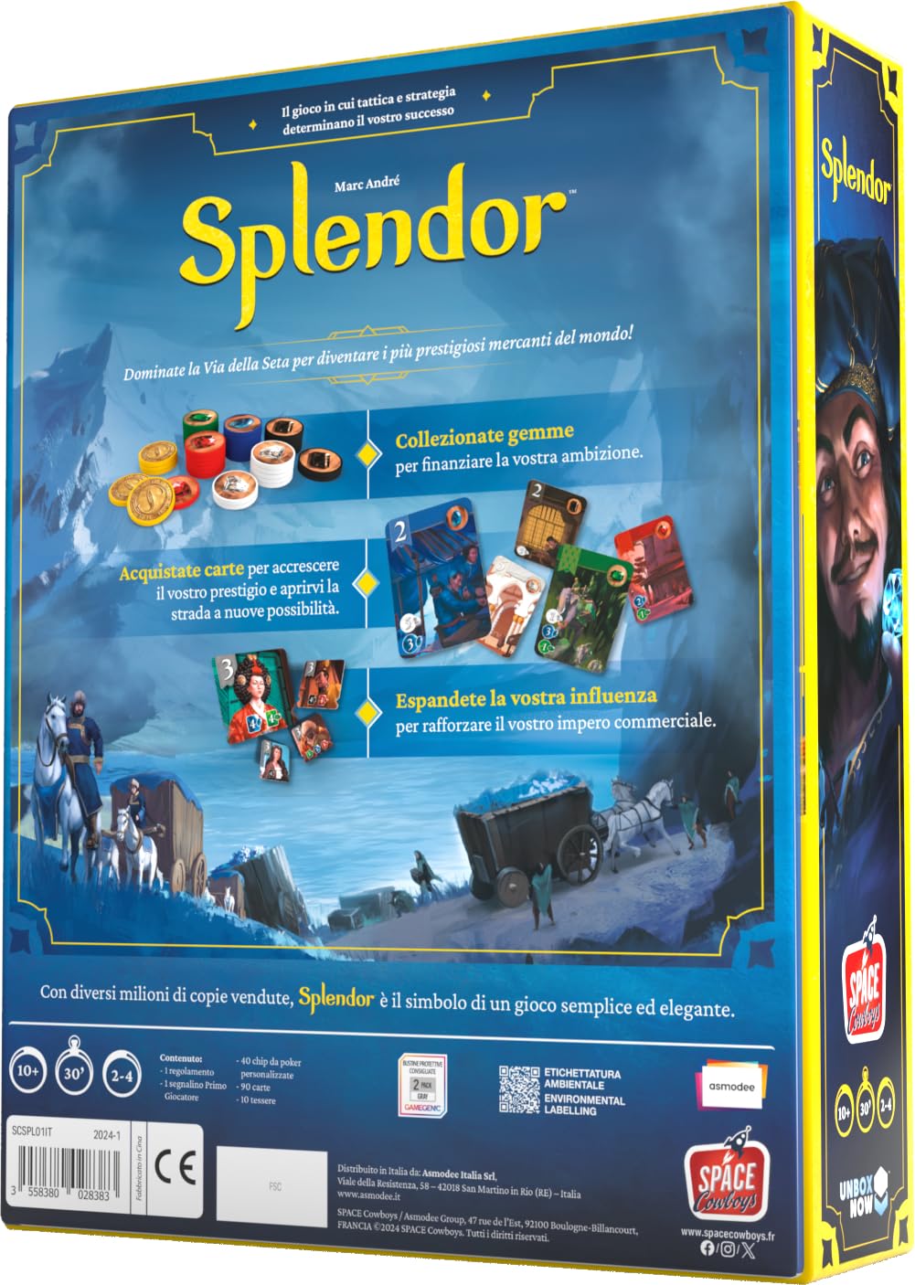 Asmodee - Splendor - Gioco da Tavolo, 2-4 Giocatori, 10+ Anni, Edizione in Italiano