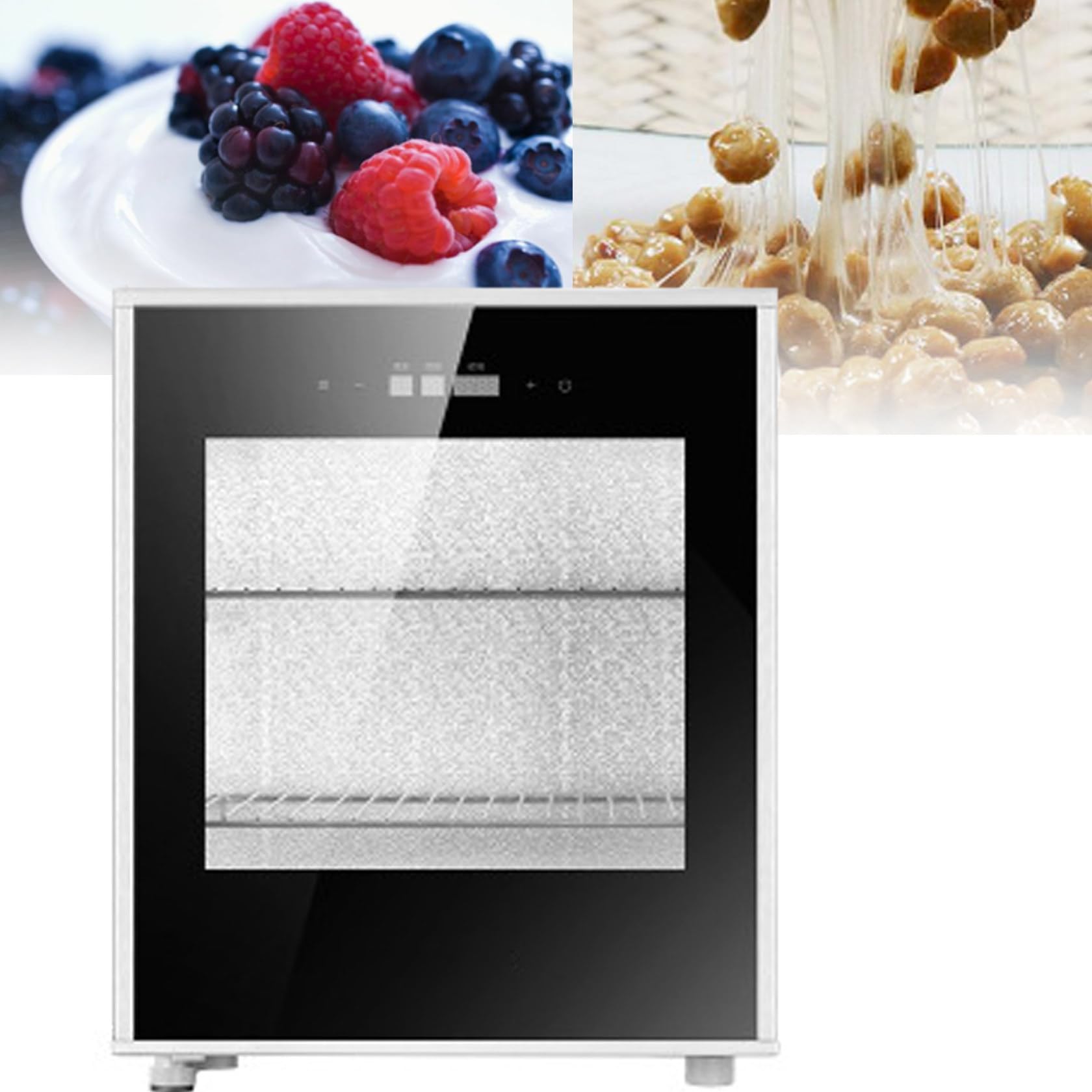 40l Uniwersalny Proofer Do Ciasta, 2-Warstwowa Maszyna Do Fermentacji Chleba Jogurtowego, Zestaw Do Wyrastania Ciasta Na Pizzę Chlebową Akcesoria Do Wyrastania W Kontroli Temperatury Do Wyrabiania