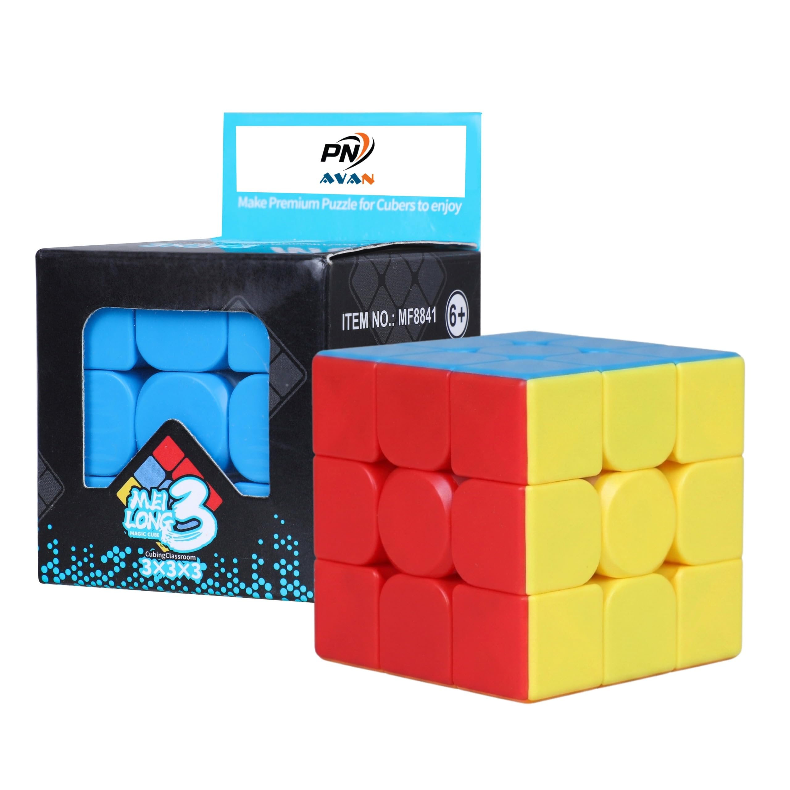 MoYu Meilong Professional Speed Cube, Stickerless Magic Puzzle Cube with Instructions (Size 3x3x3)-image-31