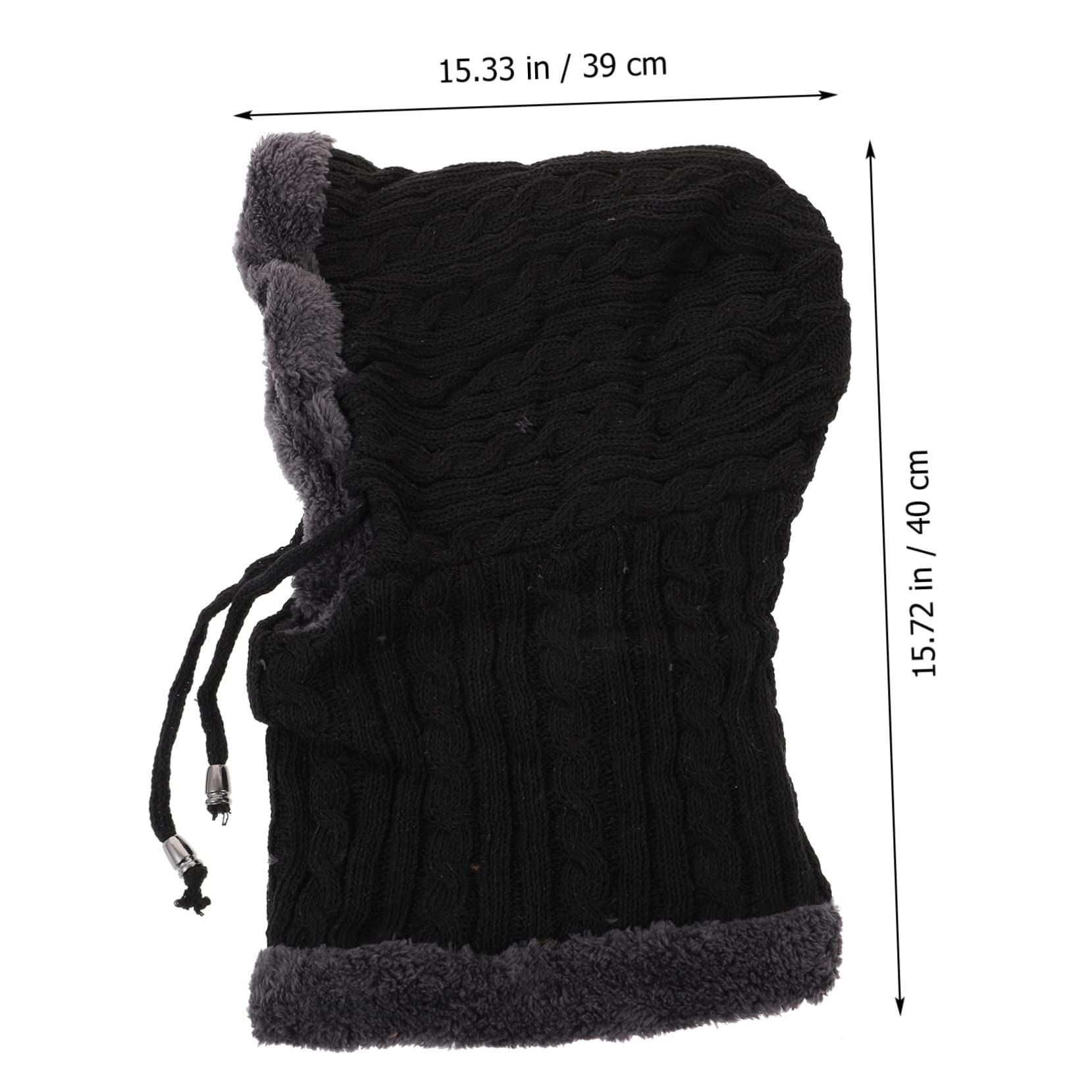minkissy Gorro Tejido Polar Sombreros Tapa Tejer frío máscara de esquí Lana Gorras de Punto para Hombre Sombrero de Bufanda Gorros Calientes para Mujer Capucha Tejida