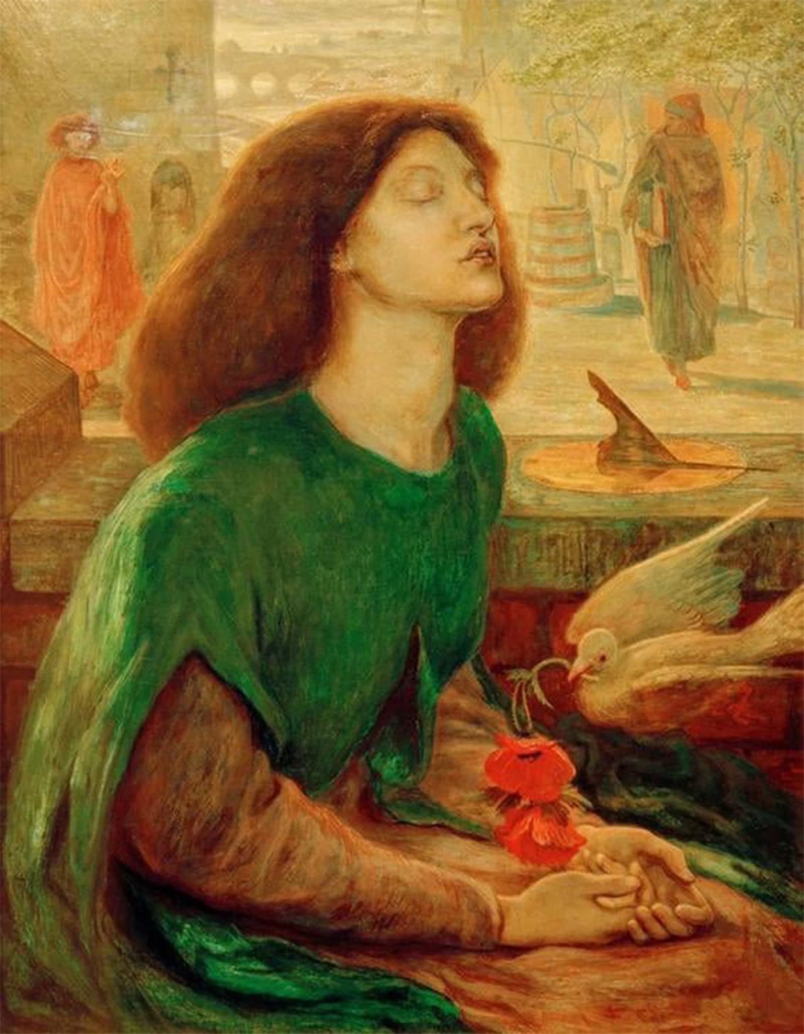 POSTERIIk Vintage Print Pop Art Landscape Artwork Beata Beatrix by Dante Gabriel Charles Rossetti Art Prints for Office Home Decor 60x90cm