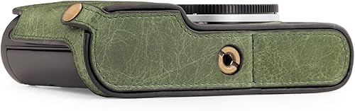 Miniatura 2 de MegaGear MG1285 Leica TL2, TL Ever Ready - Funda de piel auténtica para cámara y correa con acceso a la batería, color verde