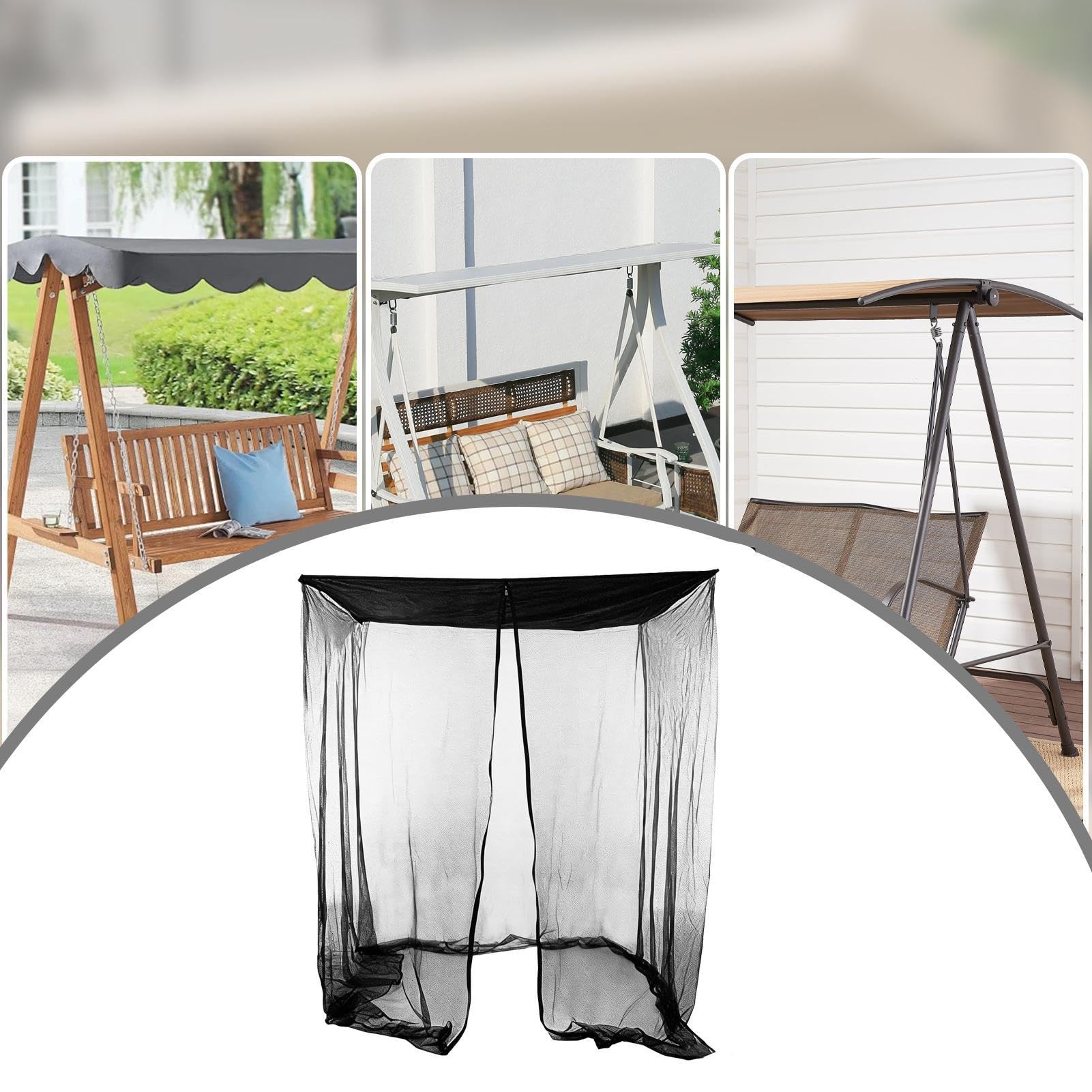 Zanzariera da Patio Tenda Portatile Traspirante Impermeabile con Cerniera | Tenda Zanzariera per Altalena Rete protettiva per balcone, , terrazzo, cortile