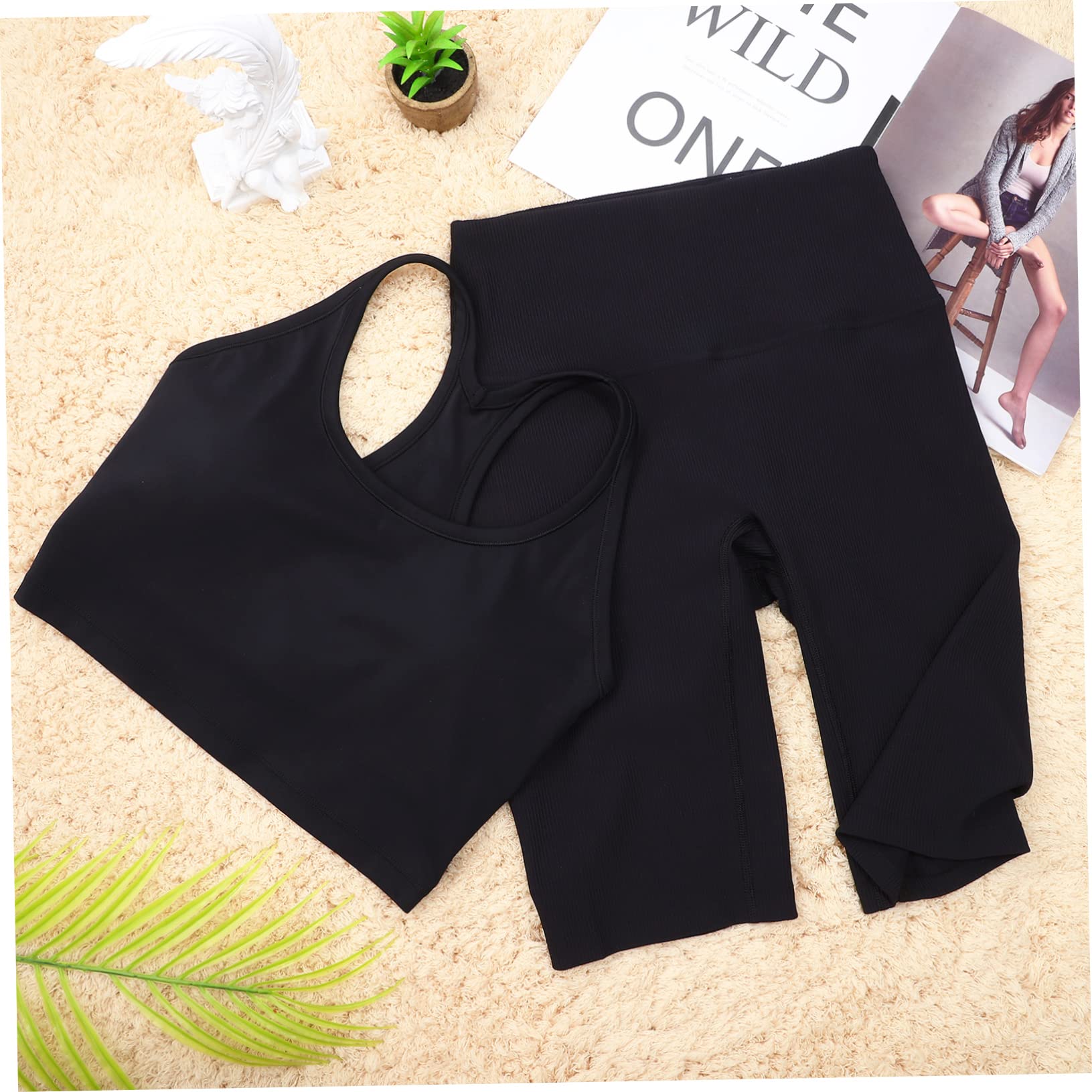 VANZACK Schwarzes Yoga‑sportoutfit Damen aus Nylon für Running und Jogging