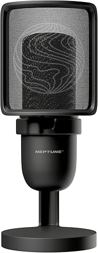 Neptune Sonus - Micrófono para juegos  Micrófono de transmisión con filtro pop para claridad vocal  Micrófono de escritorio para transmisión,