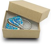 TheDisplayGuys 100-Pack Cotton Filled Kraft Brown Jewelry Boxes - 5 Sizes Assortment #99 for Shipping, Storage & Display