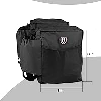 Vista 6 de Harrison Howard Equestrian Western Saddle Bag Nylon Botella de agua/engranaje Portador Conveniente Saddle Bag Negro