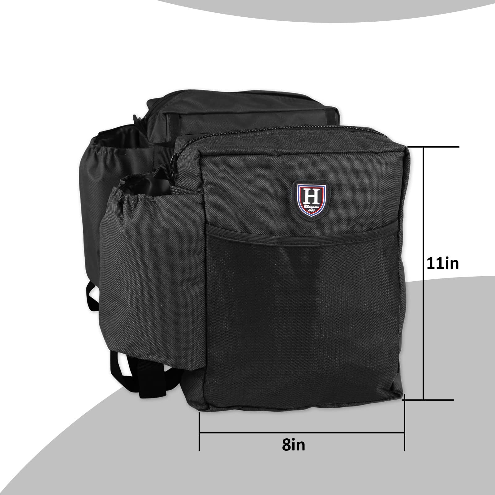 Harrison Howard Equestrian Western - Bolsa de sillín para caballos, color negro