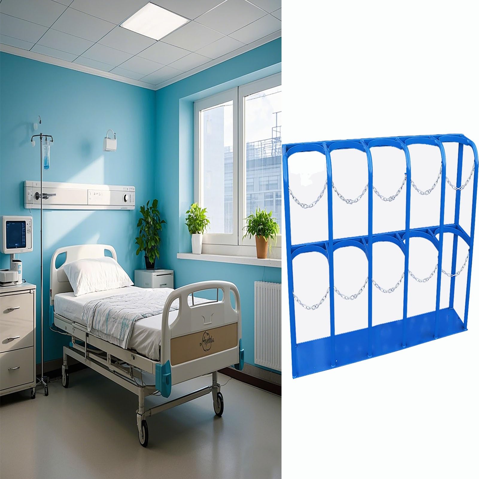 Sauerstoff-Zylinder-Halter für sichere Aufbewahrung und Transport Drogerie & Körperpflege