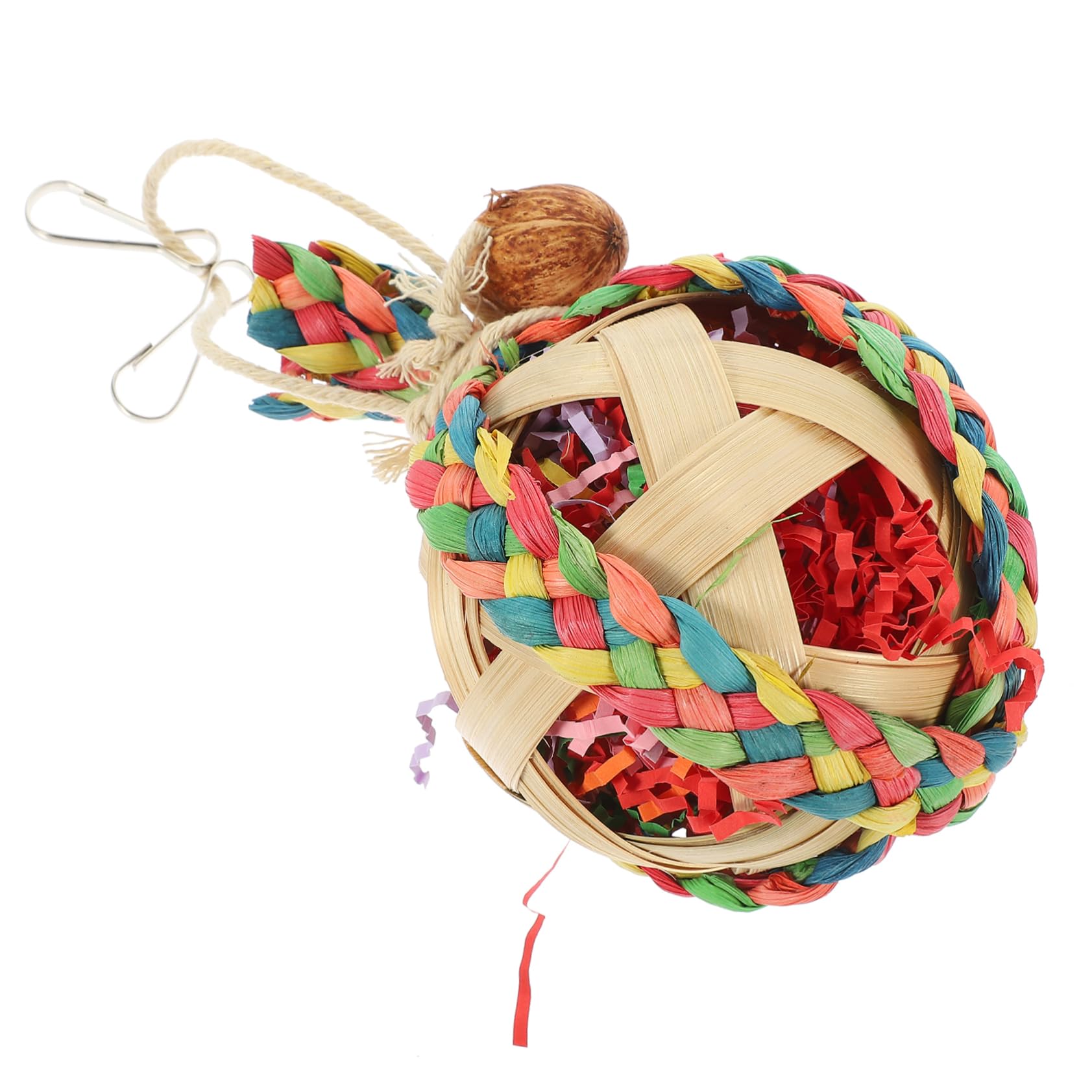 VANZACK 5pezzi Giochi Per Pappagalli Naturale Giocattolo Da Appendere Per Uccelli Sicuro e Resistente Accessorio Divertente Per Pappagalli e Altri Uccelli Design Decorativo Per Gabbie e