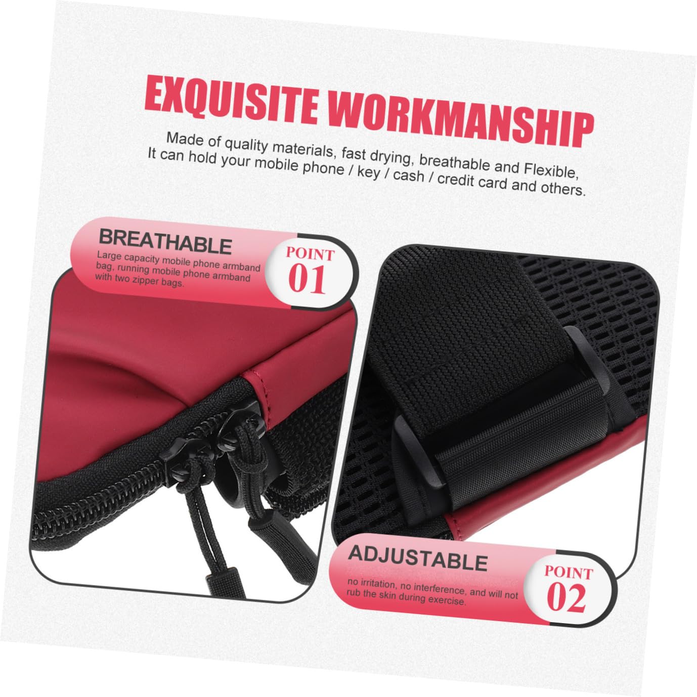 DOITOOL Lot De 3 Brassards De Rangement pour Téléphone Portable De Rangement pour Brassard D'entraînement Pochette De pour Bras De Course