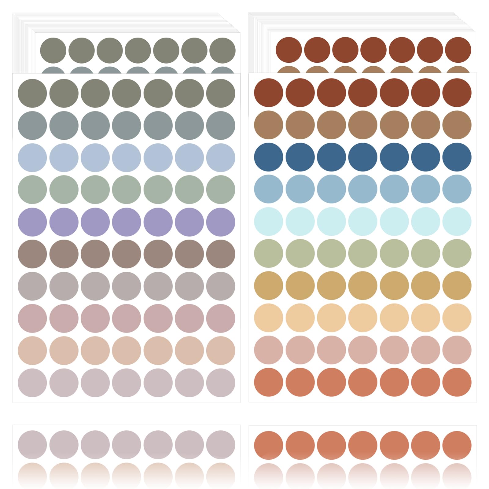 3500 Pieces Colored Dot-Stickers 3/4 Inch Colorful Circle Stickers-Dots Bulk for Garage Price Sale Stickers, Kids Gifts, Office and Classroom Blackboard（50 Sheets, 2 Color Palettes）