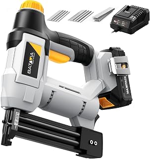 BATAVIA 20V Cordless 18 Gauge Brad Nailer Stapler, 2-in-1 Electric Nail Gun with 2.0Ah Battery, 800 Nails & 200 Staples for Woodworking DIY