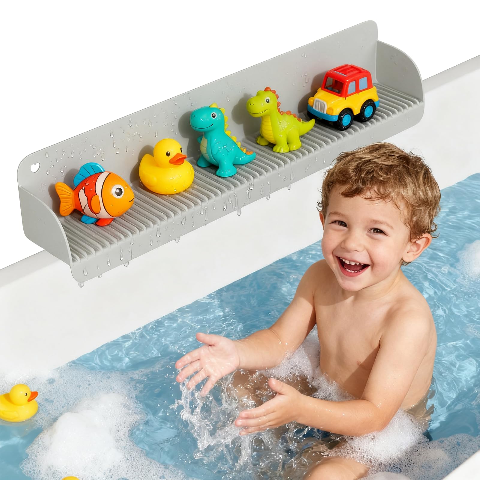 Protection éclaboussures baignoire pour le bain des enfants, tablette silicone étanche