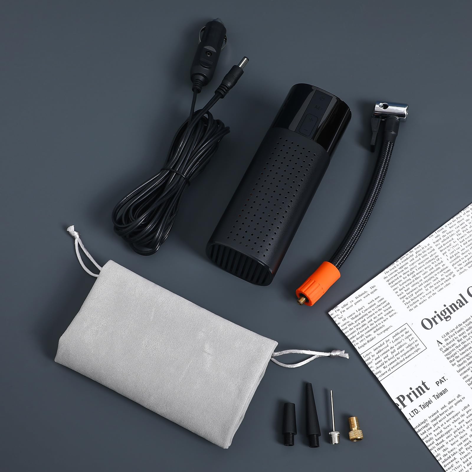 HEMOTON Inflador de Neumáticos para Bicicletas y Motocicletas con Sistema de Monitoreo en Real y Parada Automática, Material de Aleación de Aluminio y Abs